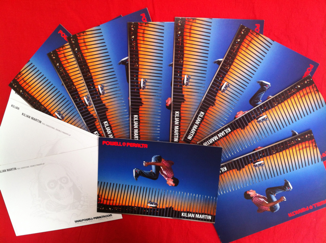Newest Powell peralta’s Kilian Martin postcards.