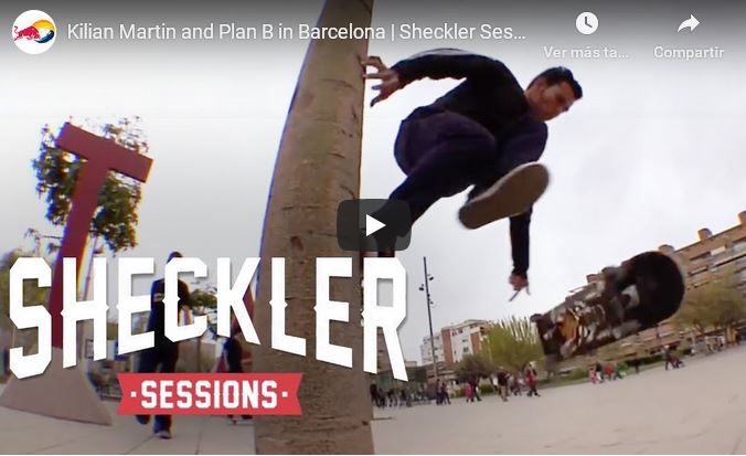 Kilian Martin skating Barcelona in Sheckler Sessions